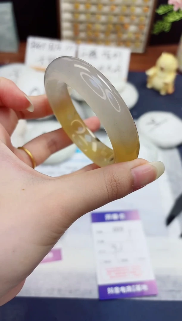 未镶嵌手镯石英质玉9-财气镯-圈口57
