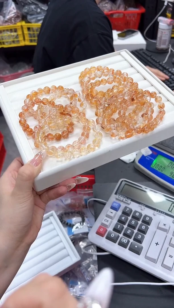 水晶手链未镶嵌57f多样性发其一【1条】默认微瑕10mm