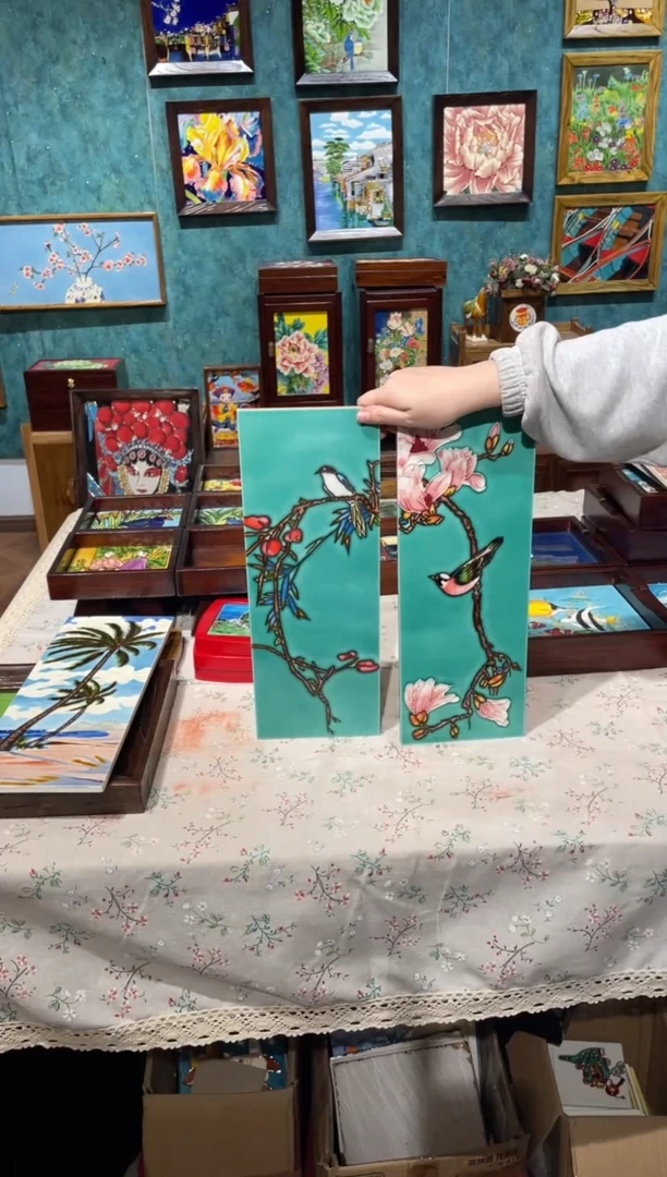 陶瓷蜗*?15*40花鸟