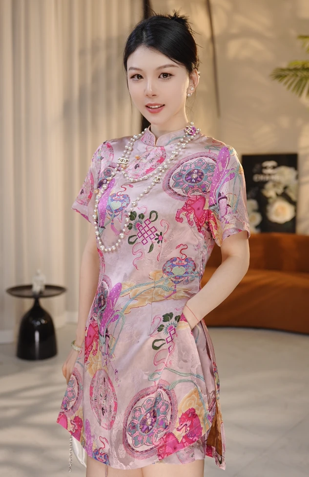 【如懿新中式】富丽端煌 2025新中式修身夏季套装