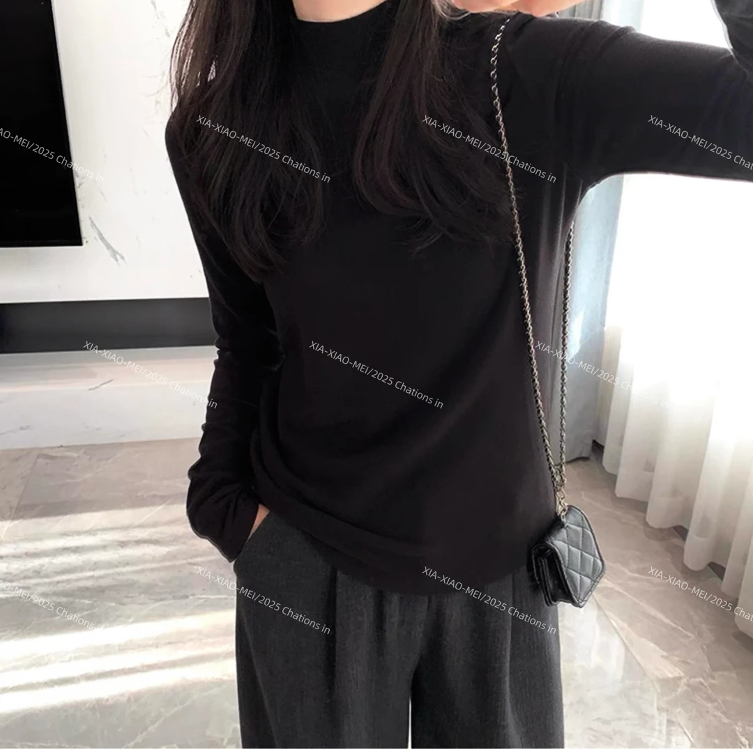 XIAOMEI｜德绒半高领打底上衣-236