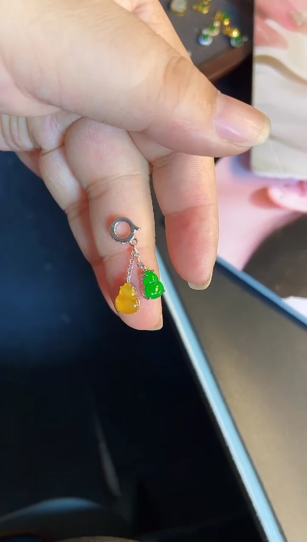 吊坠(不含链)银S925镶嵌翡翠1