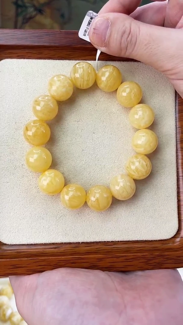 未镶嵌蜜蜡裸石手串