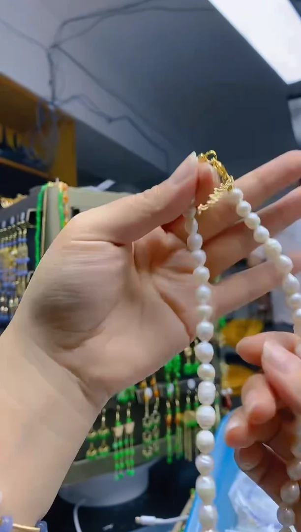 合金淡水珍珠耳饰0322珍珠锁骨链