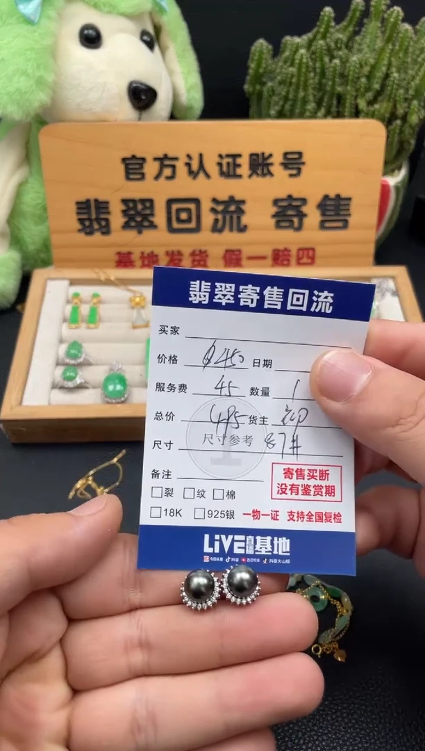 未镶嵌耳饰海水珍珠10149256
