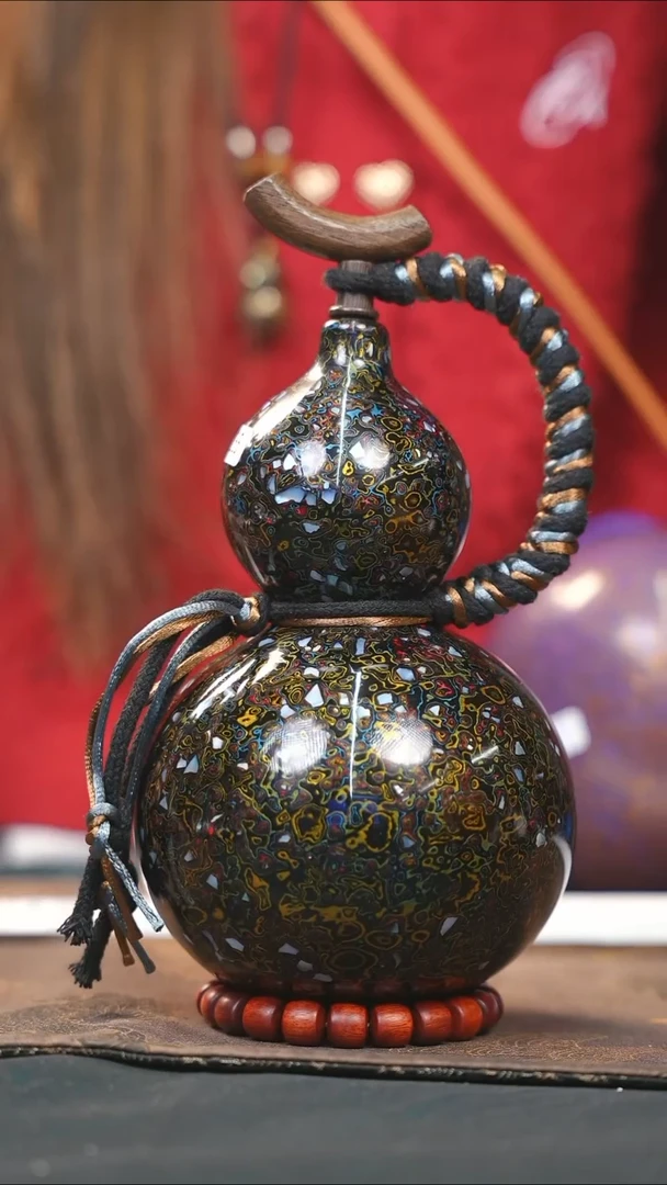 【闪购商品】WA265漆艺酒葫芦不包手串及旋转底座