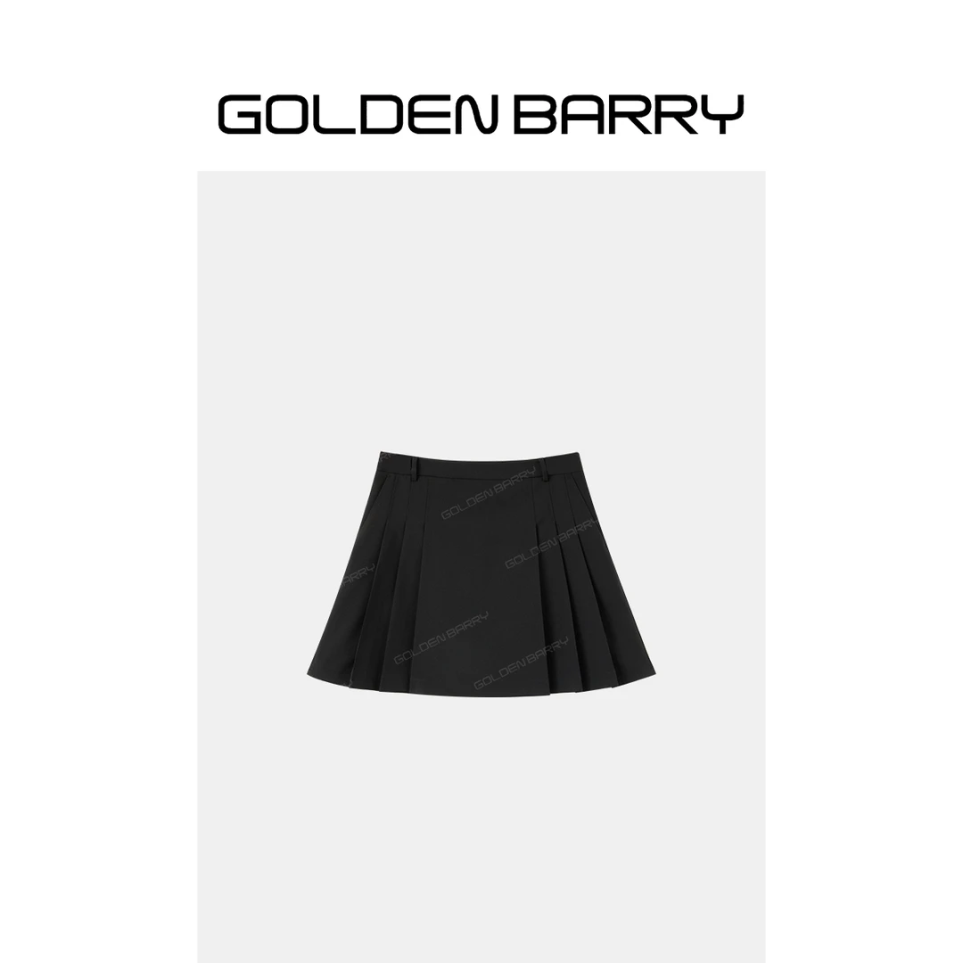 GOLDENBARRY百搭减龄压褶短裙GB060811003