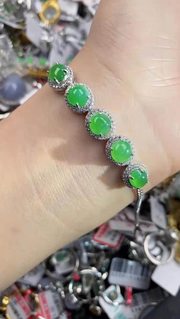 银S925镶嵌戒指翡翠8888-----10