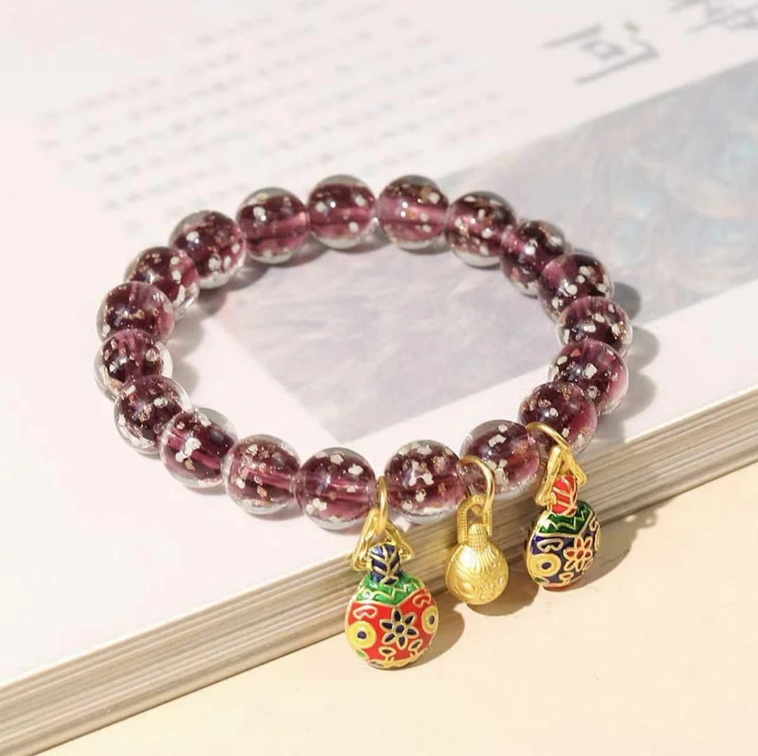 香灰紫琉璃手串  LQ803