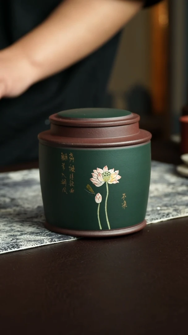 茶杯紫砂58号宜兴紫砂原矿作品茶叶罐