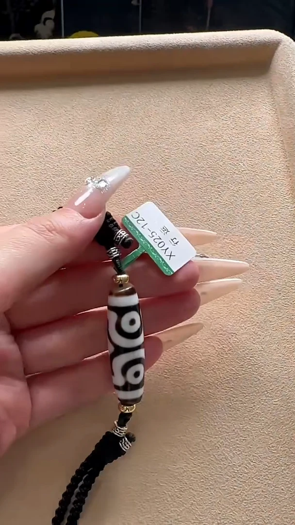 玛瑙/玉髓吊坠(不含链)未镶嵌行运纯手3眼单珠