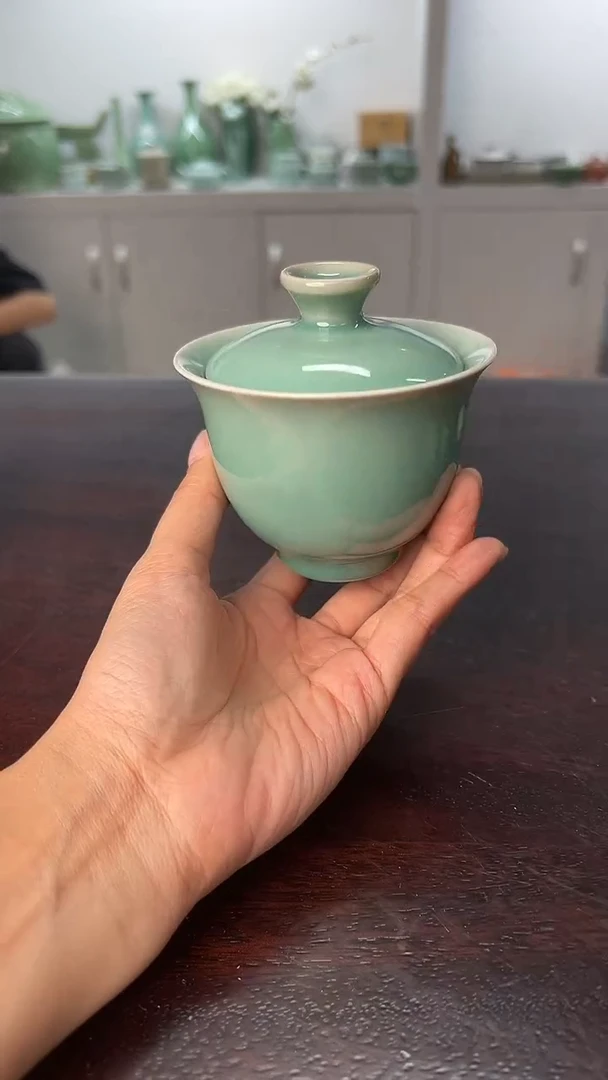 龙泉云间青瓷小米茶器