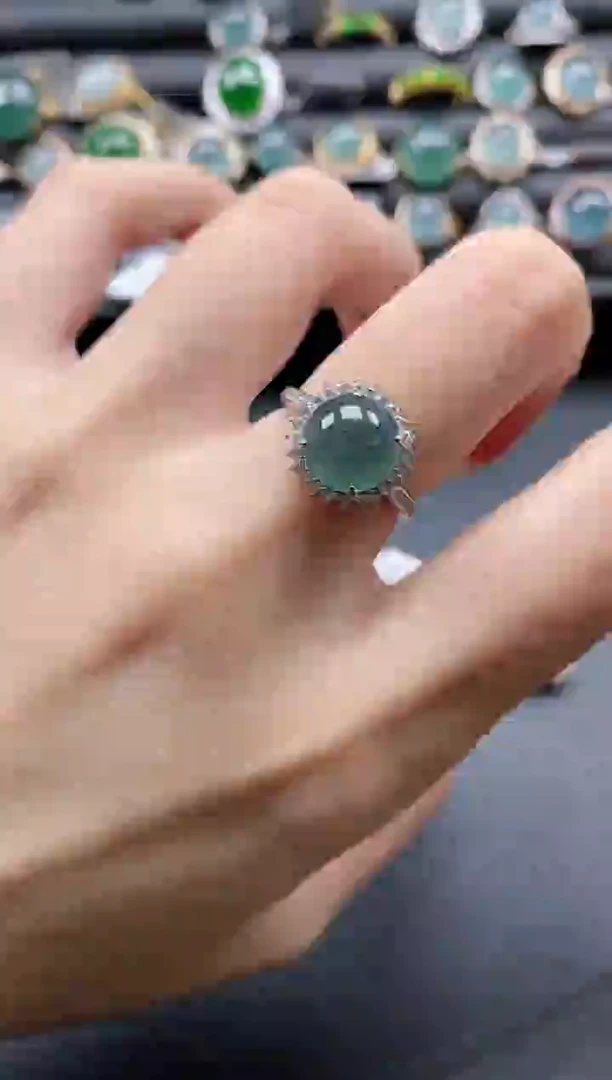 【闪购商品】翡翠戒指银S925镶嵌1111-