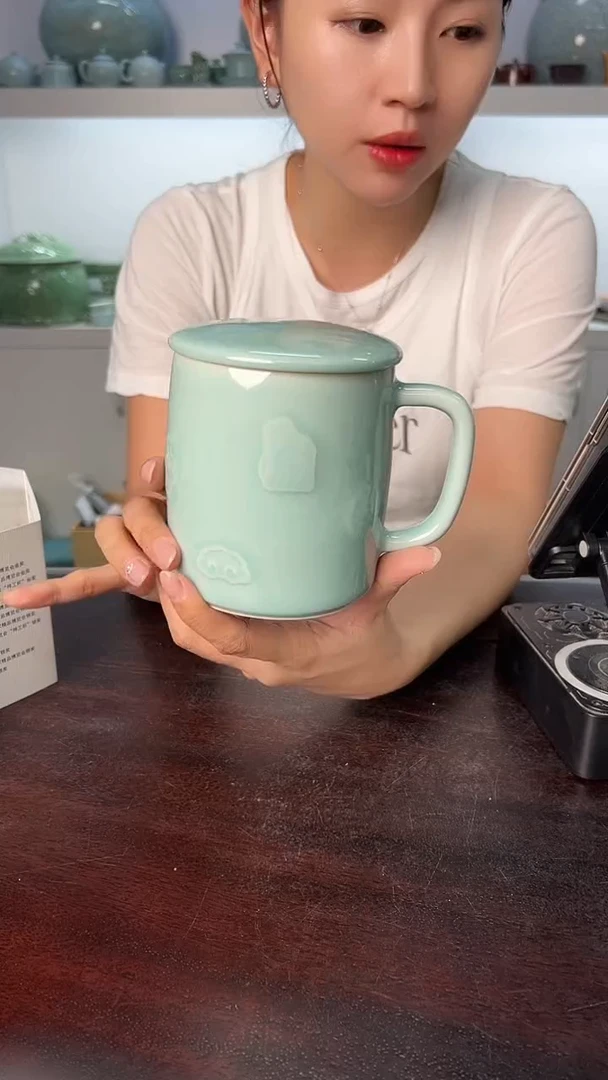 龙泉云间青瓷小米茶器