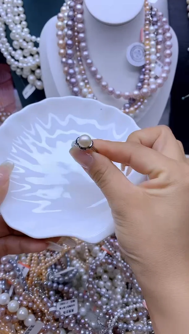 戒指未镶嵌淡水珍珠珍珠戒指