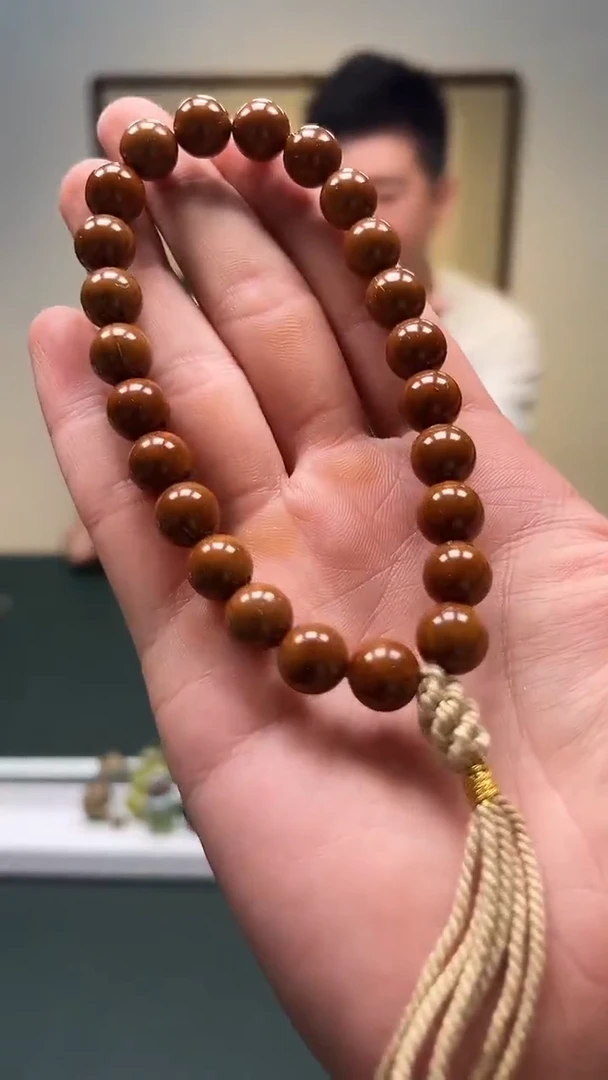 紫金鼠手串10.5mm以内手工正圆同轴紫金鼠手持