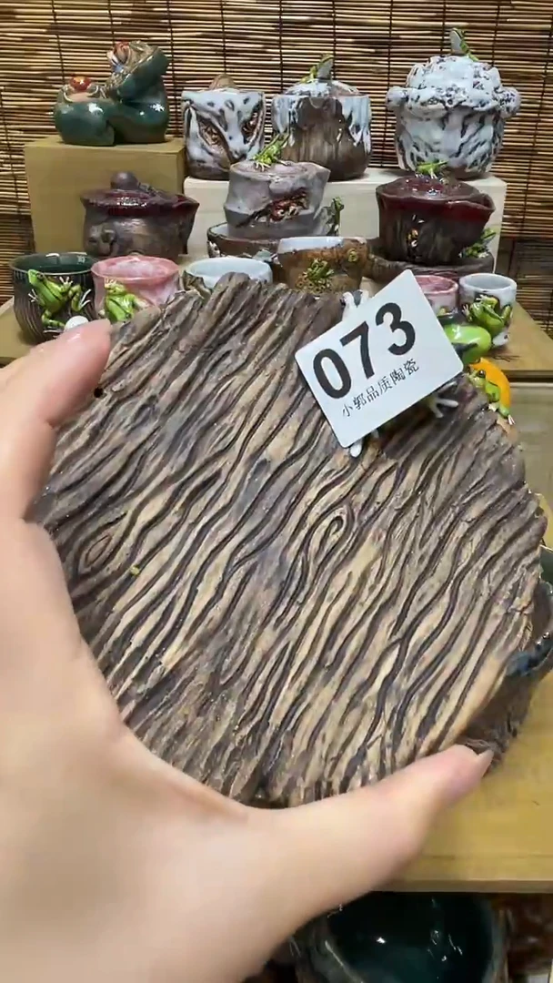 超****猪073精美粗陶手工柴烧
