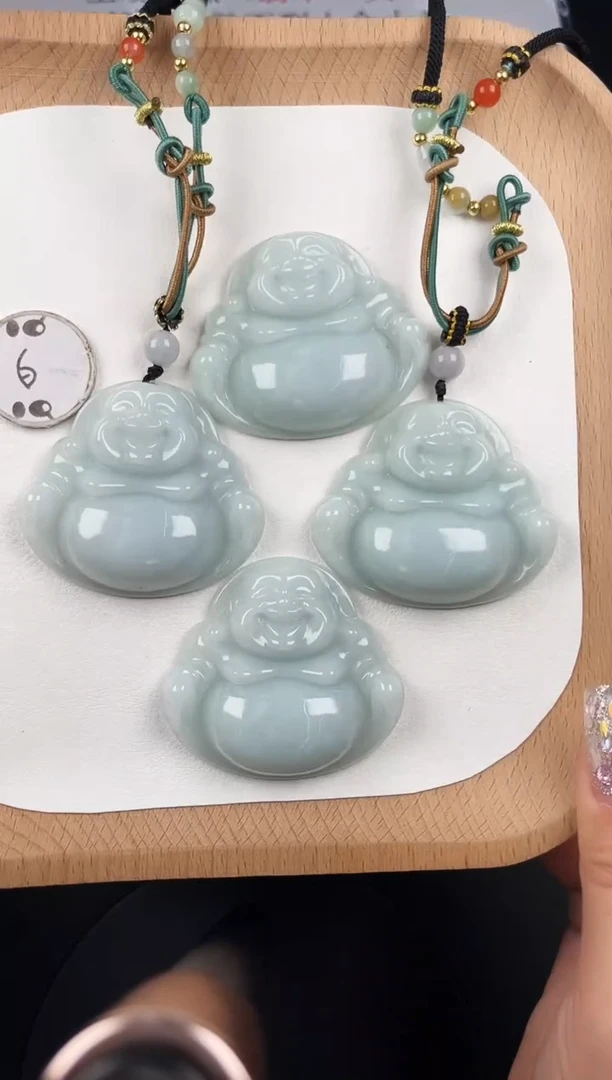 颈饰未镶嵌翡翠LA008翡翠细晴绿大佛+送同款绳子+多样性发其一
