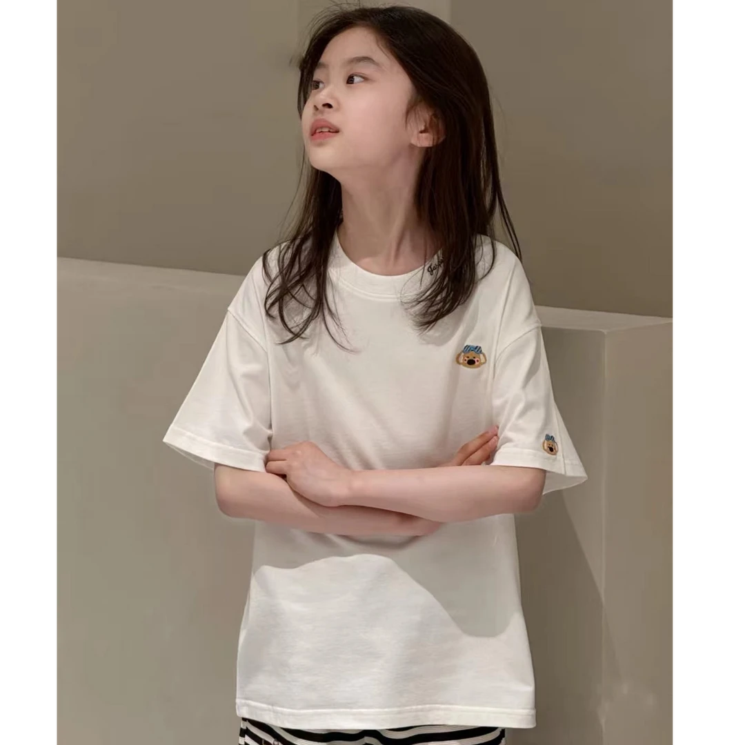 【豪宝贝】2025夏款刺绣考拉可爱简约T恤3485