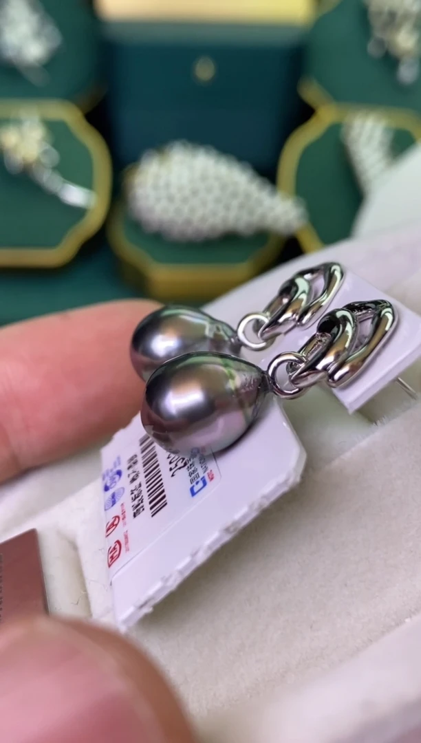 【闪购商品】海水珍珠耳饰银S925镶嵌1