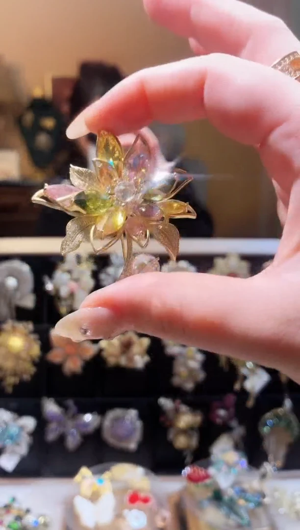 合成立方氧化锆铜合金彩色花