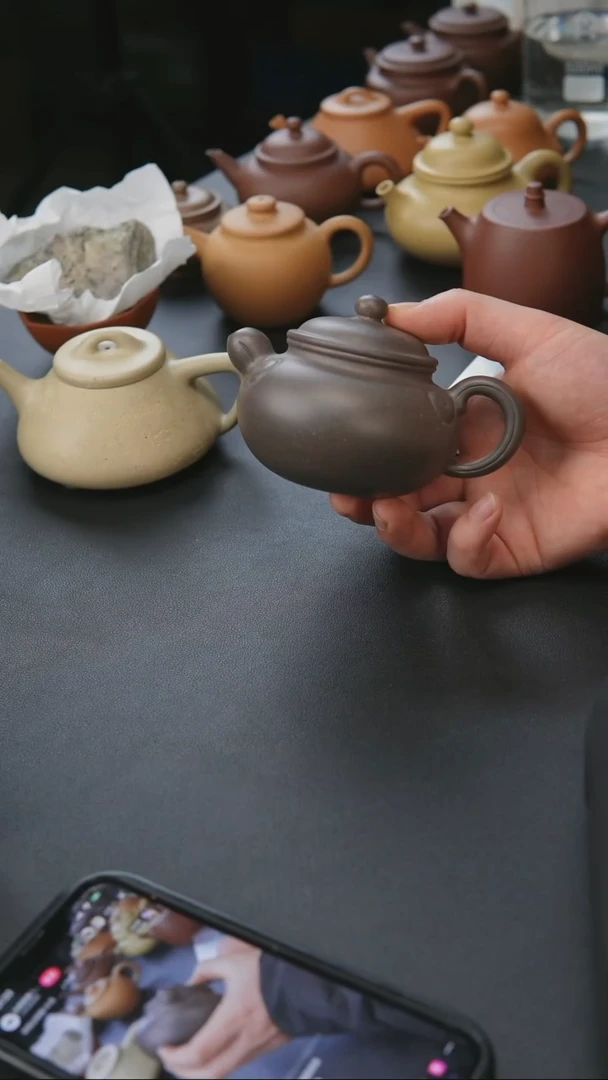 【闪购商品】紫砂茶壶大水谭天青200cc如意