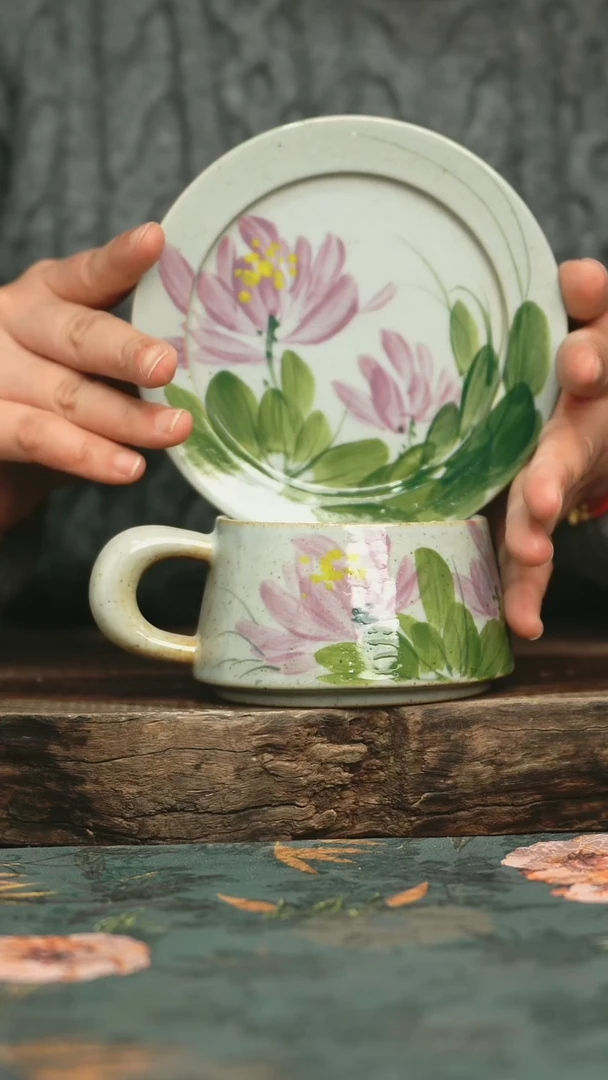 【闪购商品】瓷片釉下彩手工手绘同款陶器