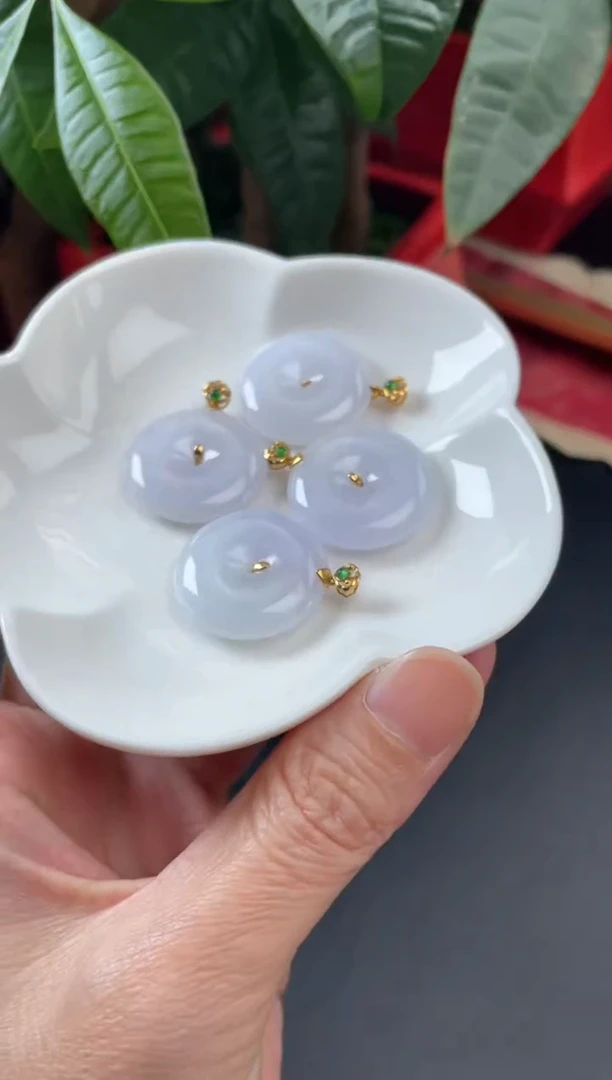 翡翠18K金镶嵌颈饰棠棠/34568290g/多样性发一