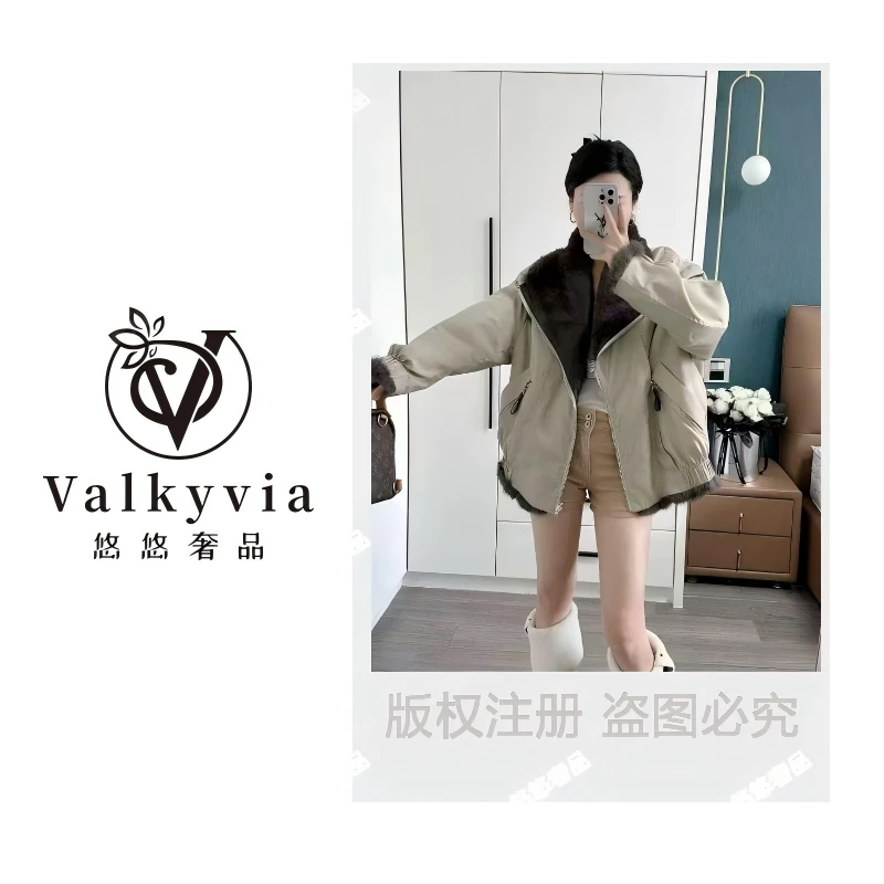 【Valkyvia/悠悠奢品】长袖连帽棉服加绒经典-6001