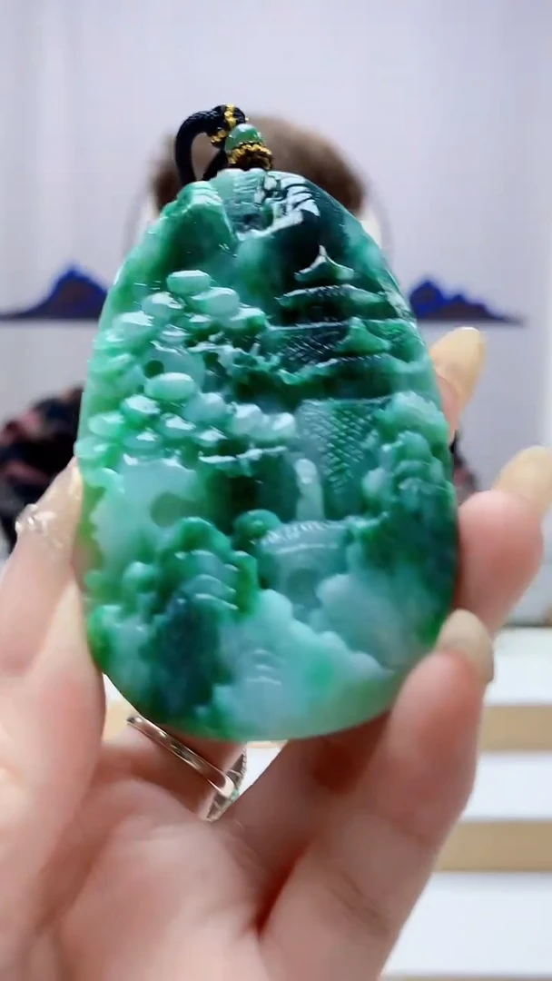 未镶嵌定制翡翠5159DD-毛货挂件49