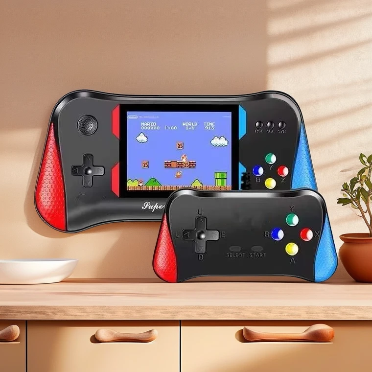 全新款X7M手柄式彩屏掌上游戏机可充电含500款经典复古游戏适合儿