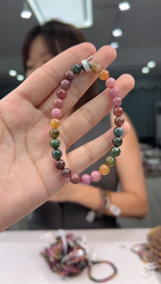 未镶嵌手串碧玺碧玺单圈/多样式发一6mm+