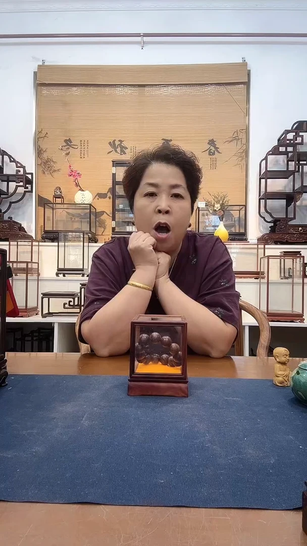 红酸枝木类木头款玻璃罩062