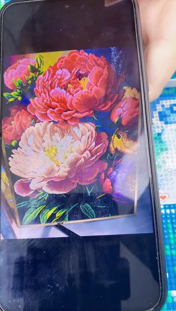 棉布百丝特【人间富贵花】树脂方钻50*70画布