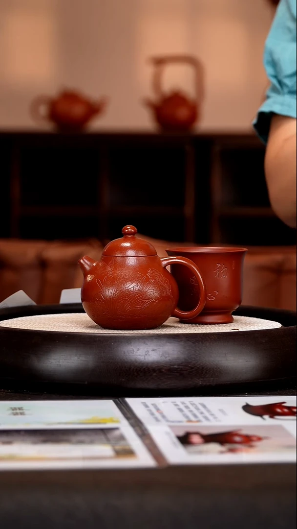 茶壶紫砂HH3明示龙蛋孟臣朱泥190cc