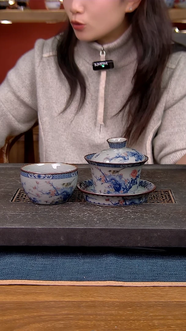 简装家用款2件套 老陶泥开片纹陶瓷茶具