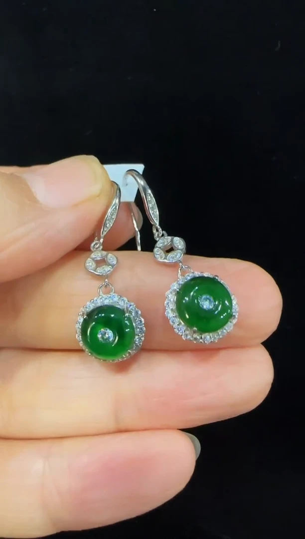 颈饰银S925镶嵌翡翠国风