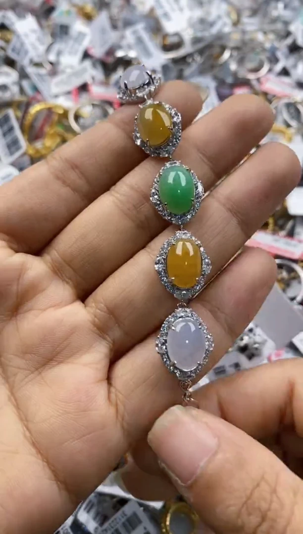 银S925镶嵌戒指翡翠4444----2