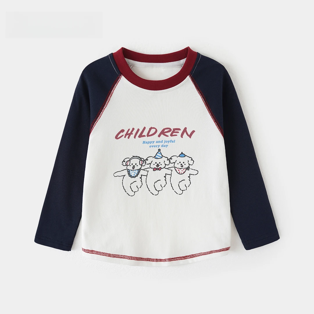 女童早秋上衣春秋洋气儿童长袖T恤宽松女小童秋装T恤Q2077