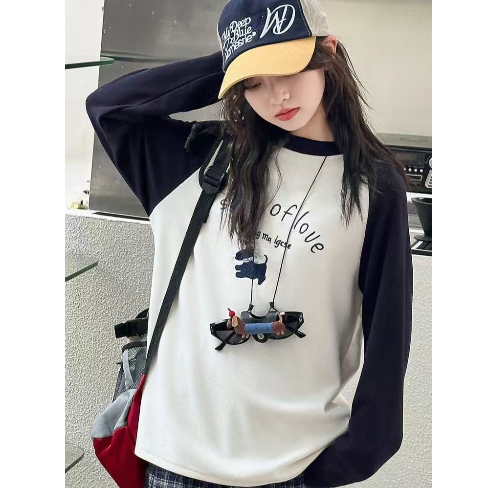 9627～高品质冬季双面绒女童休闲长袖卫衣打底