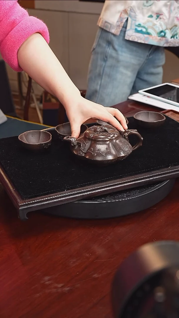 茶壶紫砂朱持平 上合梅套组117 紫泥 400毫升