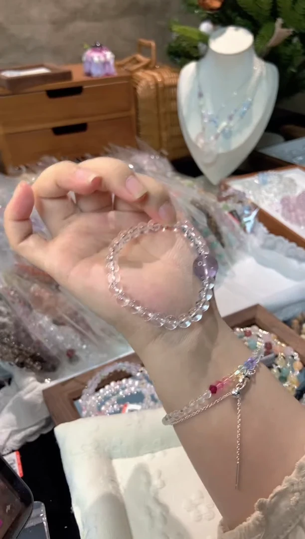 未镶嵌手串水晶孤品捡漏均匀瑕疵介意勿拍