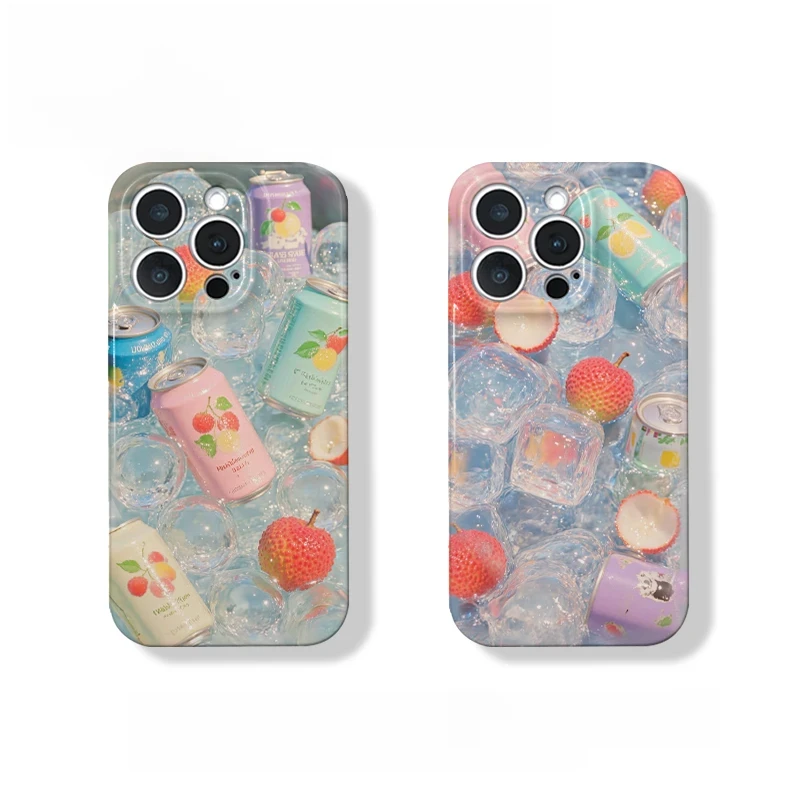 荔枝汽水适用iphone16手机壳15PRO/14Pro小众13/12/11/XR菲林硬壳
