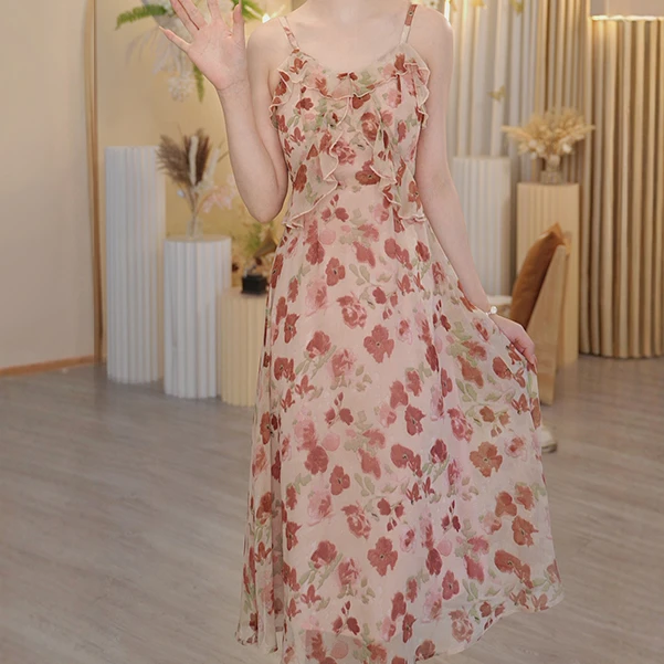 【现货福利】吊带裙OHVSG06192新款高贵气质法式红色高端女款大衣