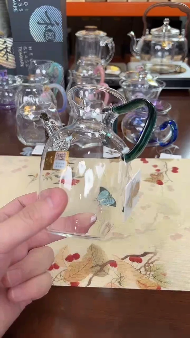 @@禾器晶彩昭然茶海墨绿色
