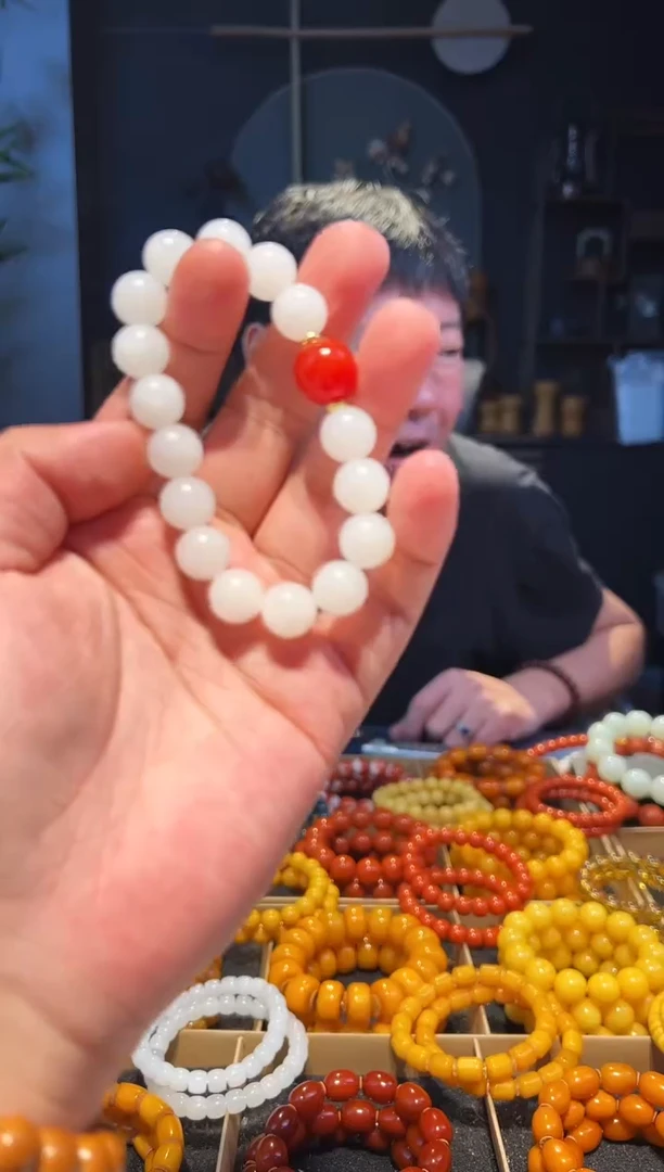 未镶嵌手串和田玉12+单圈