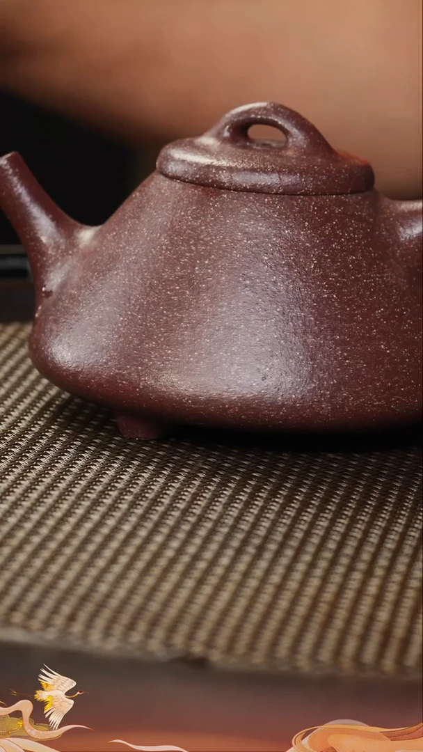 茶壶紫砂紫砂壶36 桃花泥 子冶石瓢 200cc