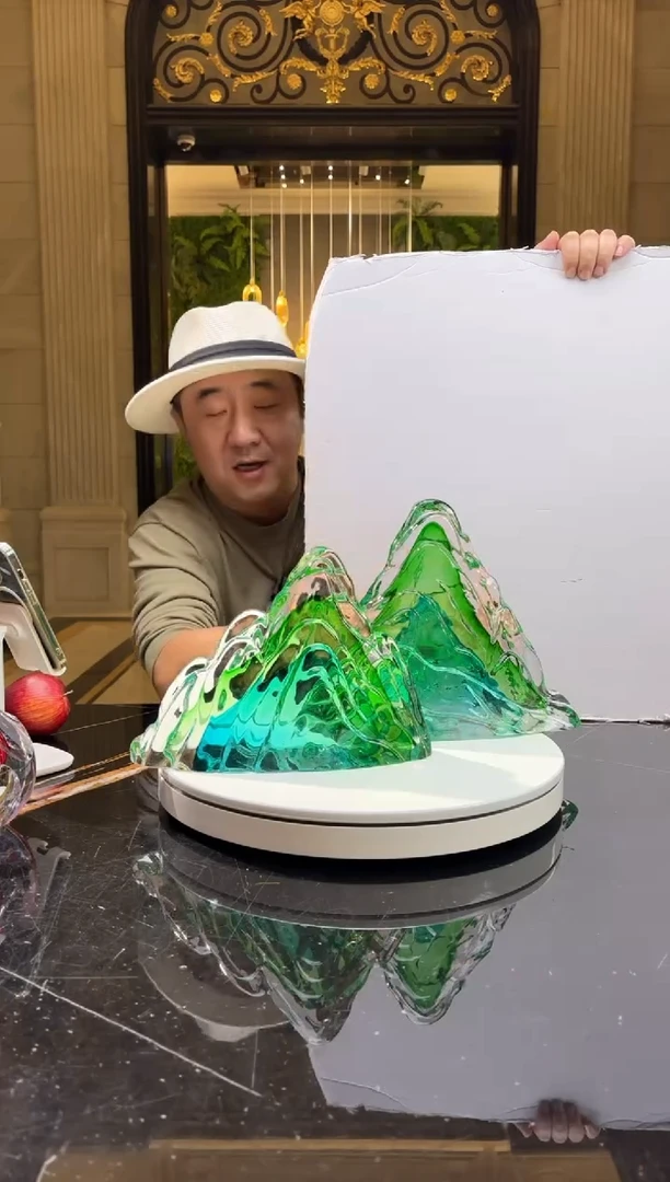 【闪购商品】摆件AJ03369+AJ03370绿色山一组