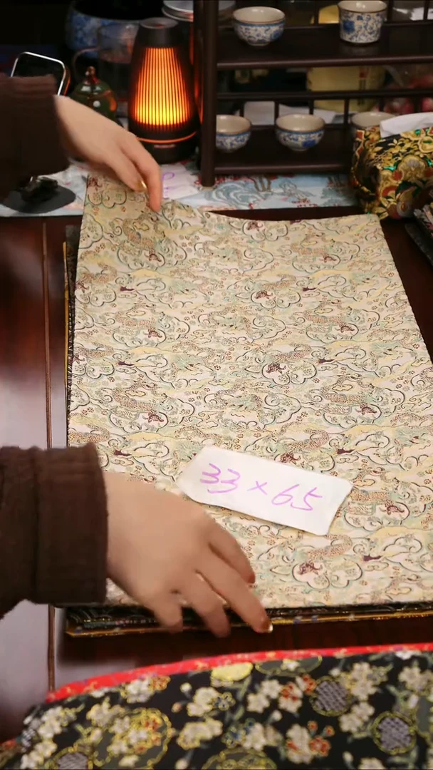 【龙纹双面】中国风干泡织锦茶席33*65