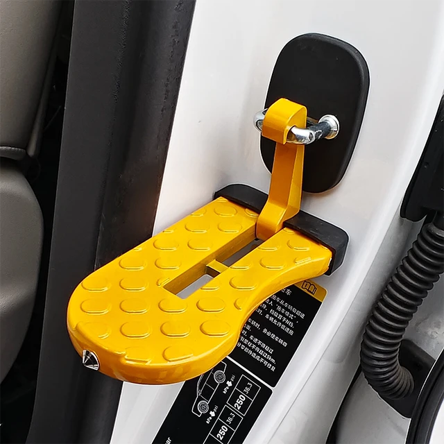 汽车铝合金脚踏板加厚防滑通用型静音车门框扣踏板带多功能破窗锤